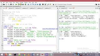 Chapter 5 File Handling  Working With CSV Files