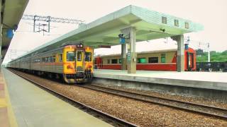 [HD] The Taiwan TRA DR3000 Hitachi DMU Train no. 416 at the Taitung Station