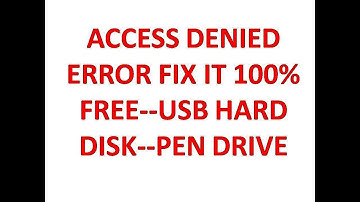 how to fix access denied error in external hard drive