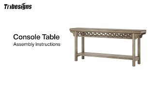 RY0013X/RY0209/RY0052X - Installation Guide - Tribesigns 70.8 Console Table #homedecor