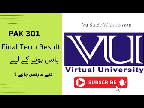 Pak 301 Final term Result | Passing Criteria | VU Study with Hassan ...