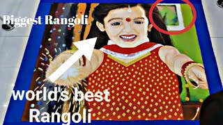 BIGGEST RANGOLI IN INDORE || TI MALL || AVI NIKUMKAR