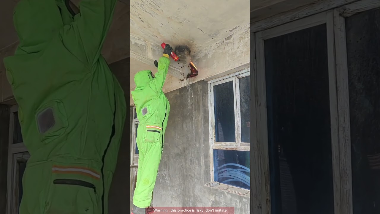 Homemade Flamethrower Method for Burning Wasp Nest