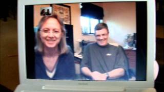 Mom and Dad Murff as chipmunks on Skype.