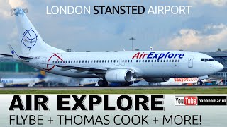 Airexplore Flybe, Thomas Cook, Thomson Airways London Stansted Airport Plane Spotting