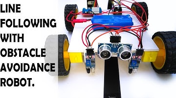 How to make a LINE FOLLOWING WITH OBSTACLE AVOIDING ROBOT/ ARDUINO LINE FOLLOWING ROBOT/ smart robot