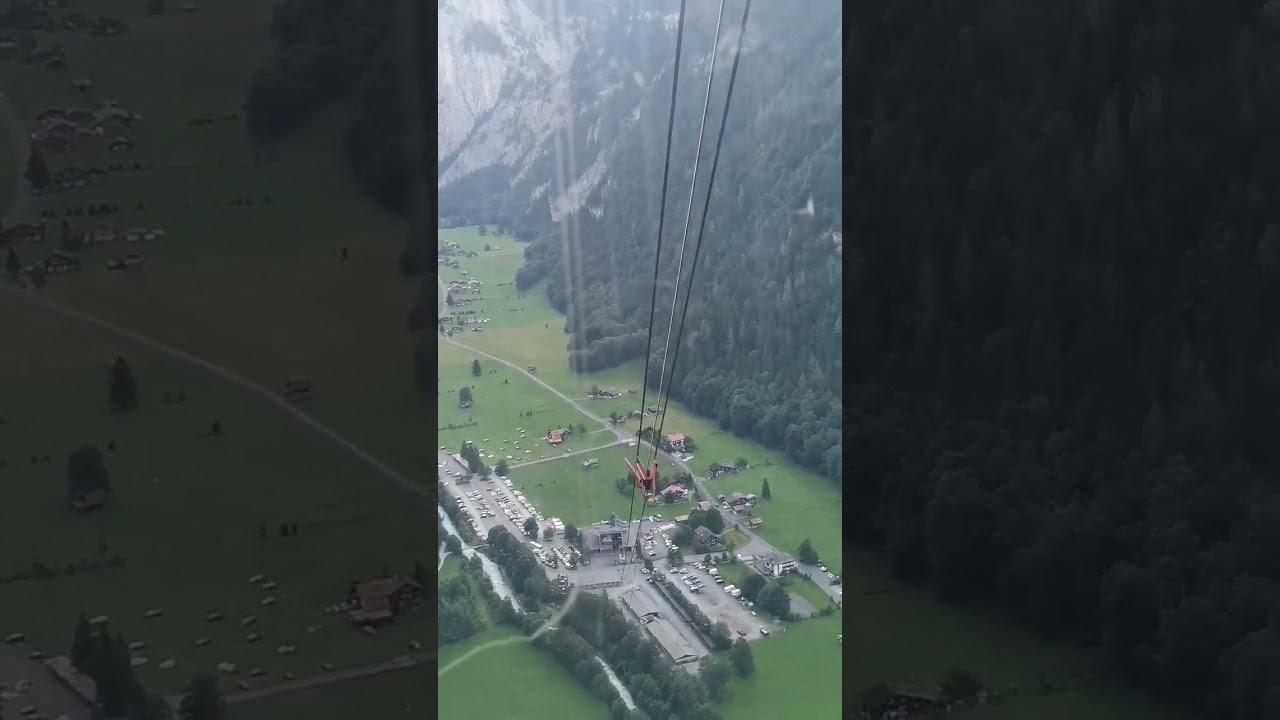 Amazing and steepest cable car of the World in Stechelberg