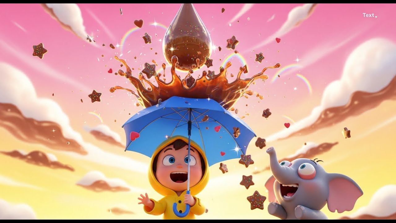 Chocolate Rain Fun Day | चॉकलेट की बारिश | Funny Hindi Kids Poem