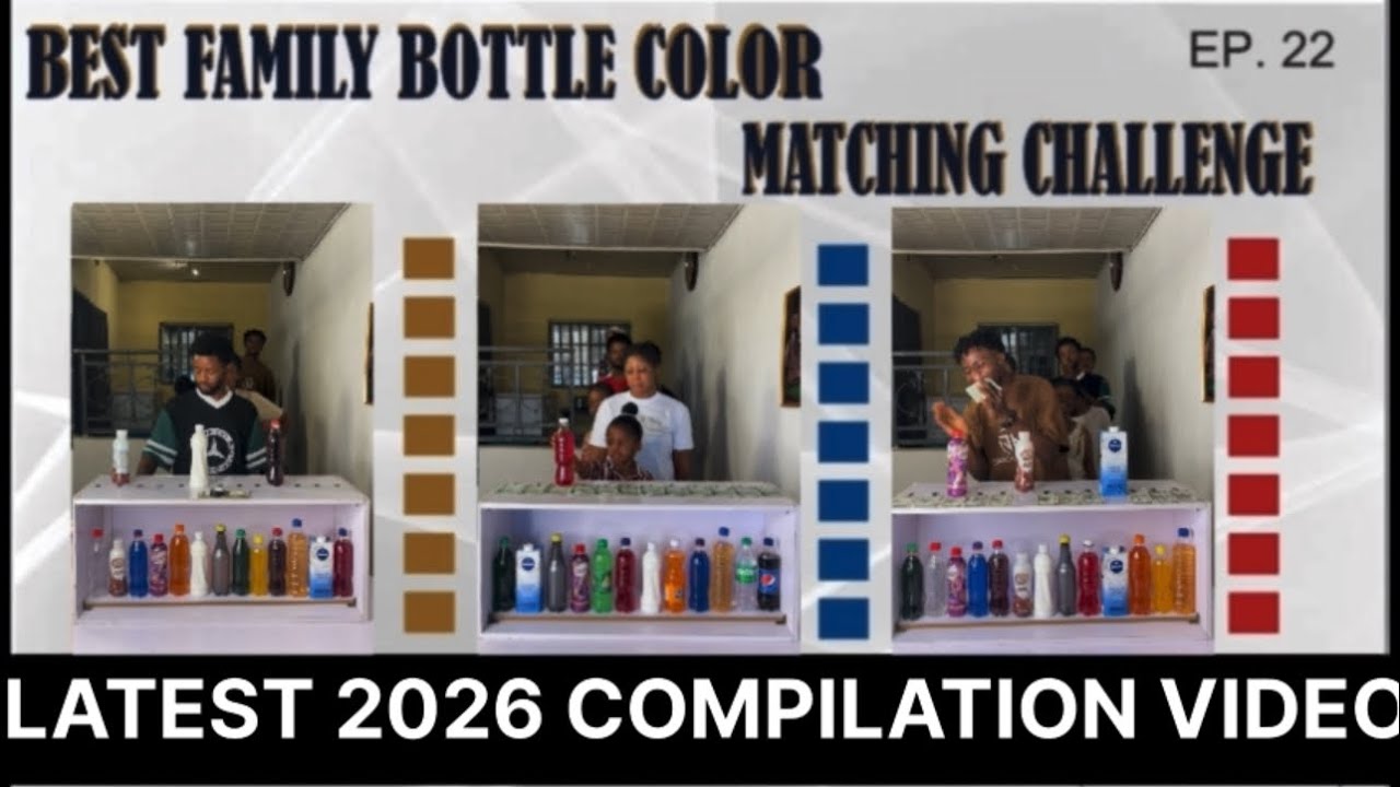 THE BEST INTERESTING, FUNNY  & ENTERTAINING FAMILY BOTTLE COLOR MATCHING CHALLENGE-SUBSCRIBE 