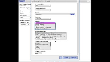 Creating Contingency Tables using Stat Crunch