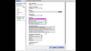 Creating Contingency Tables using Stat Crunch