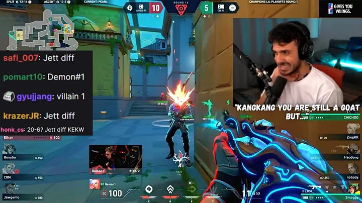 Tarik Reacts to Demon1 Jett Diffing zmjjkk (KangKang) In PLAYOFFS