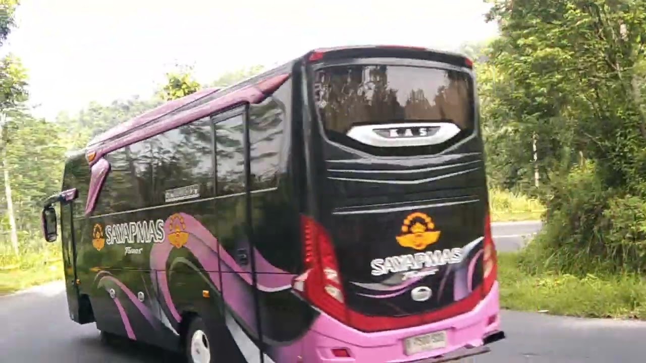 BUS PARIWISATA MBOIS LINTASI TIKUNGAN JALUR TENGKORAK LAHOR KARANGKATES MALANG