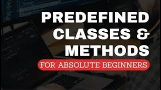 Predefined Classes | Dr.Sathish kumar | SNSCT