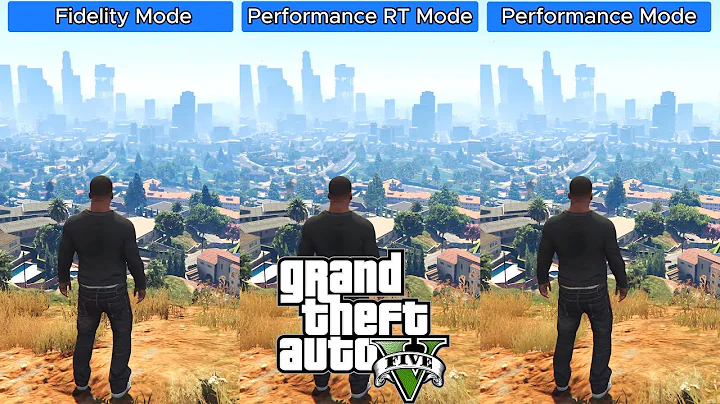 GTA 5 Next-Gen PS5 Fidelity Mode vs Performance RT Mode vs Performance Mode - Graphics