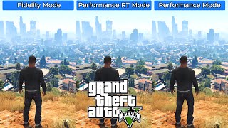Gta 5 Next-Gen Ps5 Fidelity Mode Vs Performance Rt Mode Vs Performance Mode - Graphics