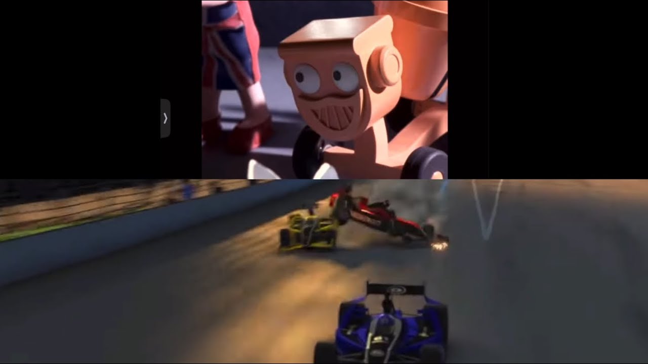Turbo (2013) Indy 500 Crash scene