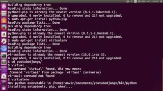 How to install virtual environment in ubuntu 16.04 | Install Django using virtualenv