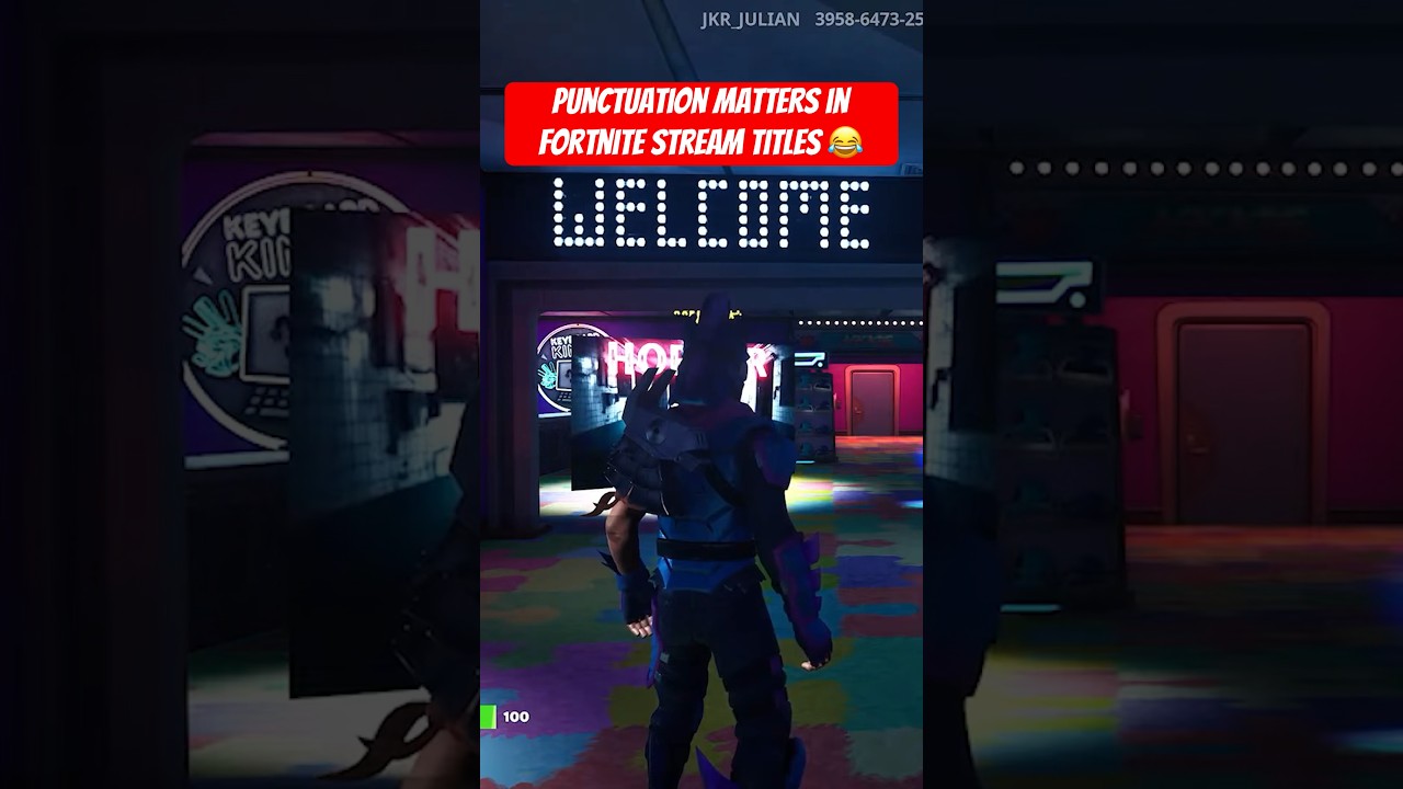 Punctuation matters in Fortnite stream titles! Feat 