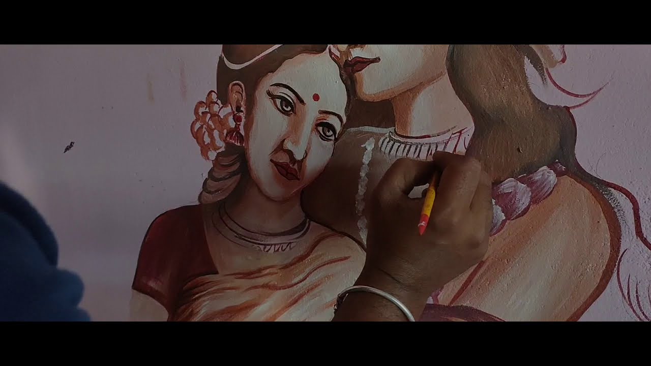 Radha Krishna Painting | Prakash Agumbe | Nature & us