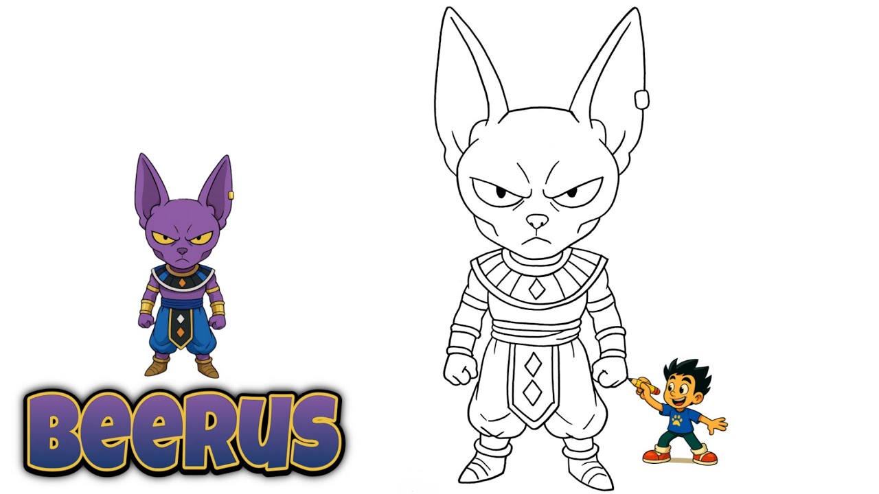 How to Draw Lord Beerus | Dragon Ball Super 