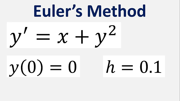 Use Euler's Method with step size h = 0.1 to approximate values: y'=x+y^2 , y(0)=0
