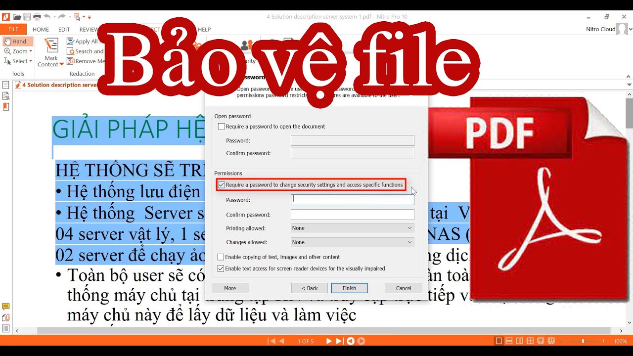 Hướng dẫn bảo mật file PDF, không cho chỉnh sửa, copy... - youtube