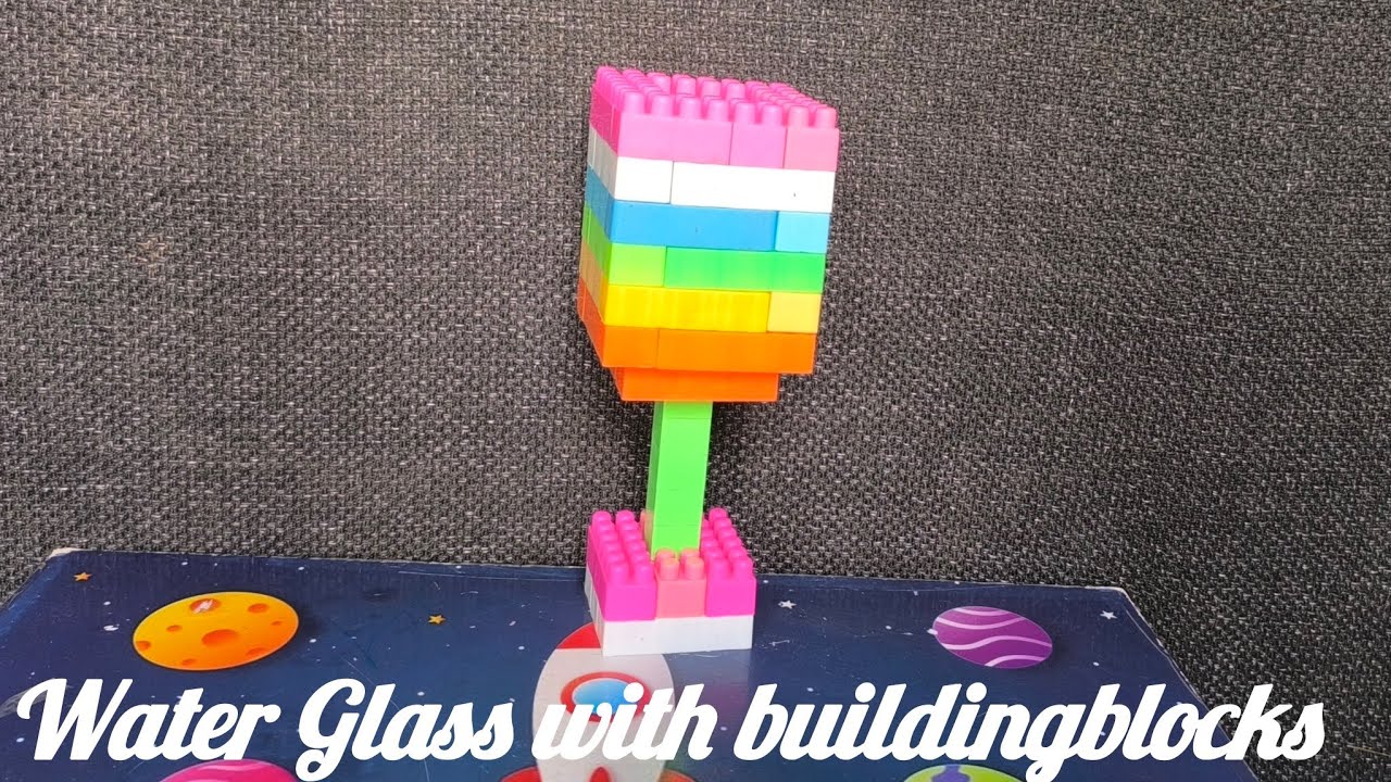 Water Glass with buildingblocks|Satisfying DIY blocks Water glass ...