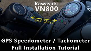 Aftermarket GPS Speedometer & Tachometer Full Installation Vulcan 800 VN800