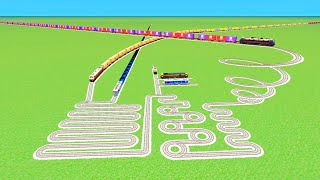 train Crossing Snake Track Circles U Trun Curve Riskyrailraod Railwork Beang Drive 