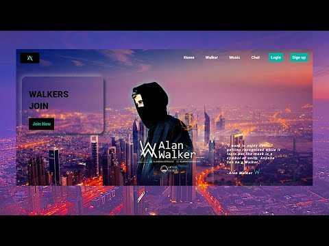 Alan Walker Landing Page Using Html & Css