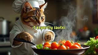 Fluffy Orange Tabby Cat Chef