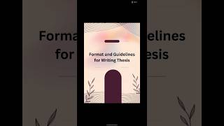Format of Writing thesis | Punjab university thesis writing format | GCUF thesis format