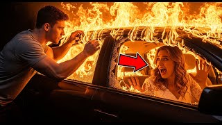 Single Dad CEO Saves Bride Trapped in a Burning Car – You Won’t Believe What Happens Next!
