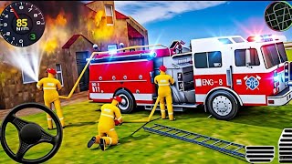 फायर ट्रक रेस्क्यू गेम 2026 🔥 आपातकालीन शहर में जान बचाएं | एंड्रॉइड गेमप्ले screenshot 1