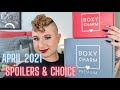 BOXYCHARM APRIL 2021! SPOILERS, CHOICE ITEMS, AND REVIEWS FOR BASE AND PREMIUM | Brett Guy Glam