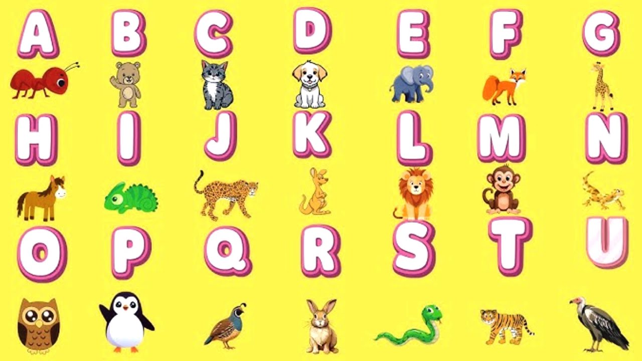 Животные от А до Я 🐶 Изучаем алфавит с помощью названий животных и картинок
