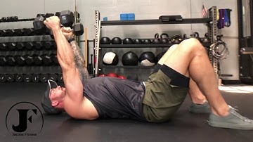 Floor Neutral Grip Dumbbell Skull Crushers