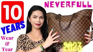 LOUIS VUITTON NEVERFULL 10 YEAR REVIEW/WEAR & TEAR /PROS & CONS/WORTH IT DESPITE LV PRICE INCREASE 🙊
