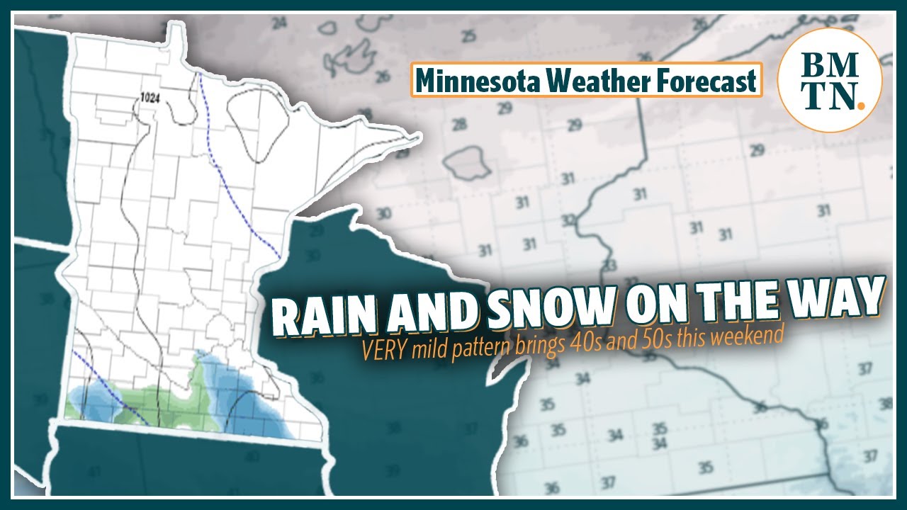 Rain and snow for Minnesota Thursday; 40s and 50s to follow - YouTube