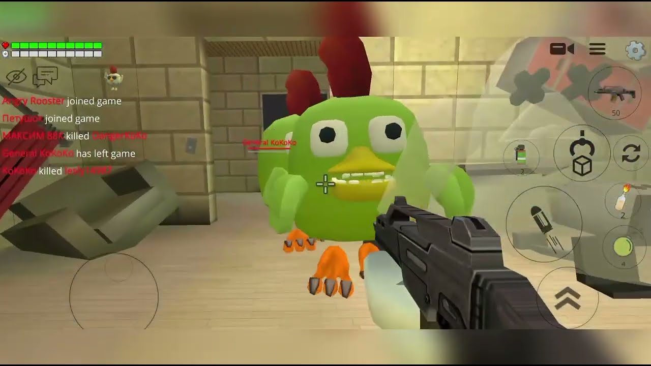 fly chicken battle vs zombie chicken gun Full HD 1080p