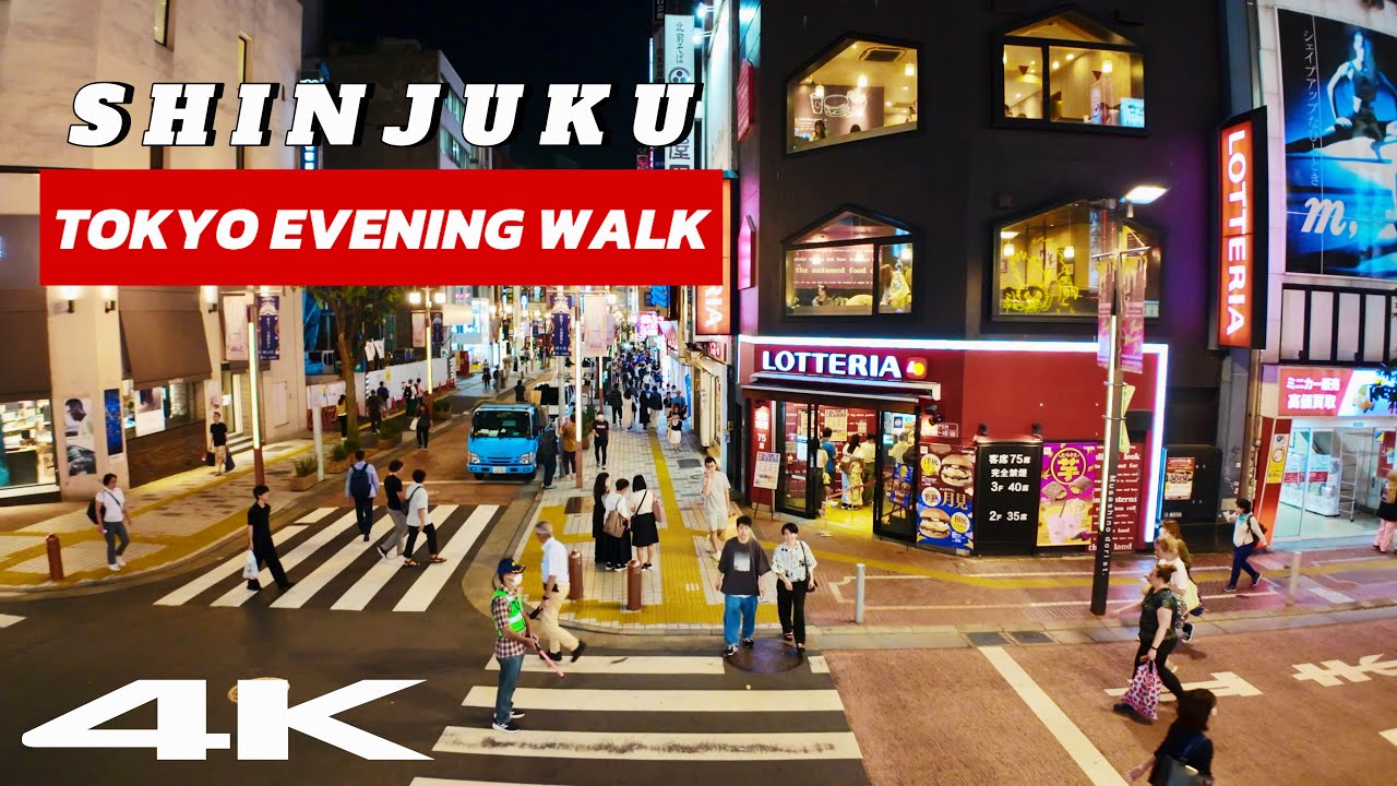 Tokyo Evening Walk in Shinjuku - 4K Spatial Audio🇯🇵