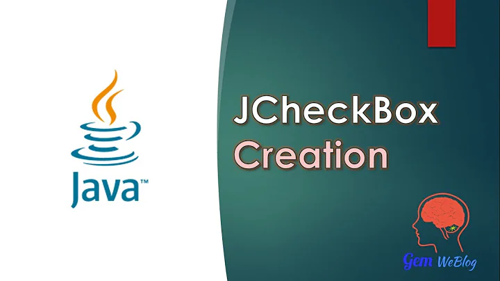 Java Swing GUI Part #13: CheckBox creation using JCheckBox() constructors and its Methods