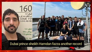 Duba prince sheikh Hamdan races up 160 floors of Burj khalifa in just 38 minutes.