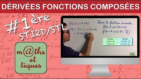 Dériver des fonctions composées - Première STI2D / STL