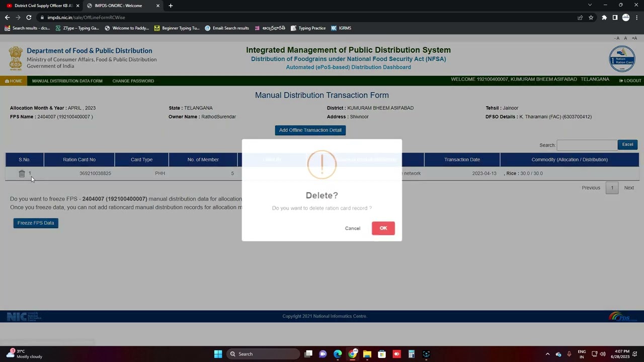 IMPDS Offline sales for FP Shop dealers