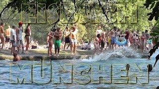Eisbach München Sommer 2015 - Riversurfing Munich