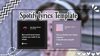 Download Lagu how to Make Spotify lyrics card// how to make lyrics Template MP3