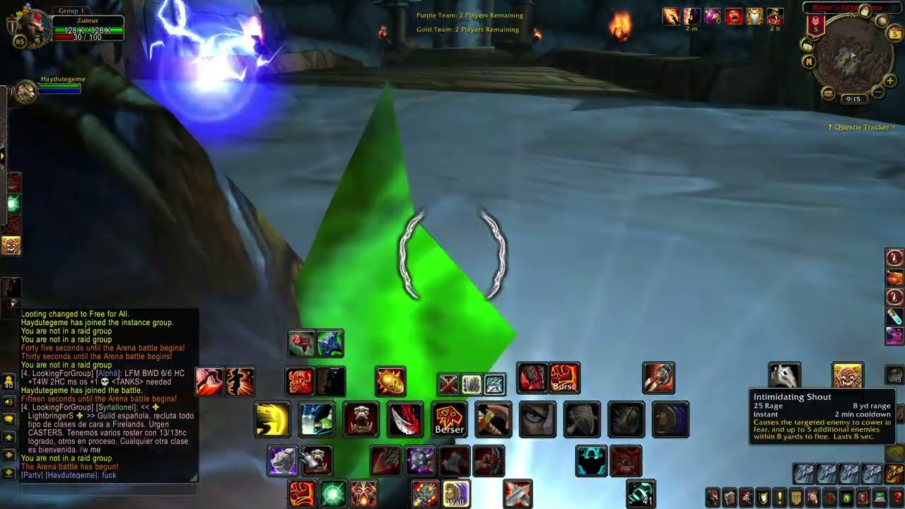 Cata FURY warrior RAGING BLOW crits and make such a noise in 2v2!