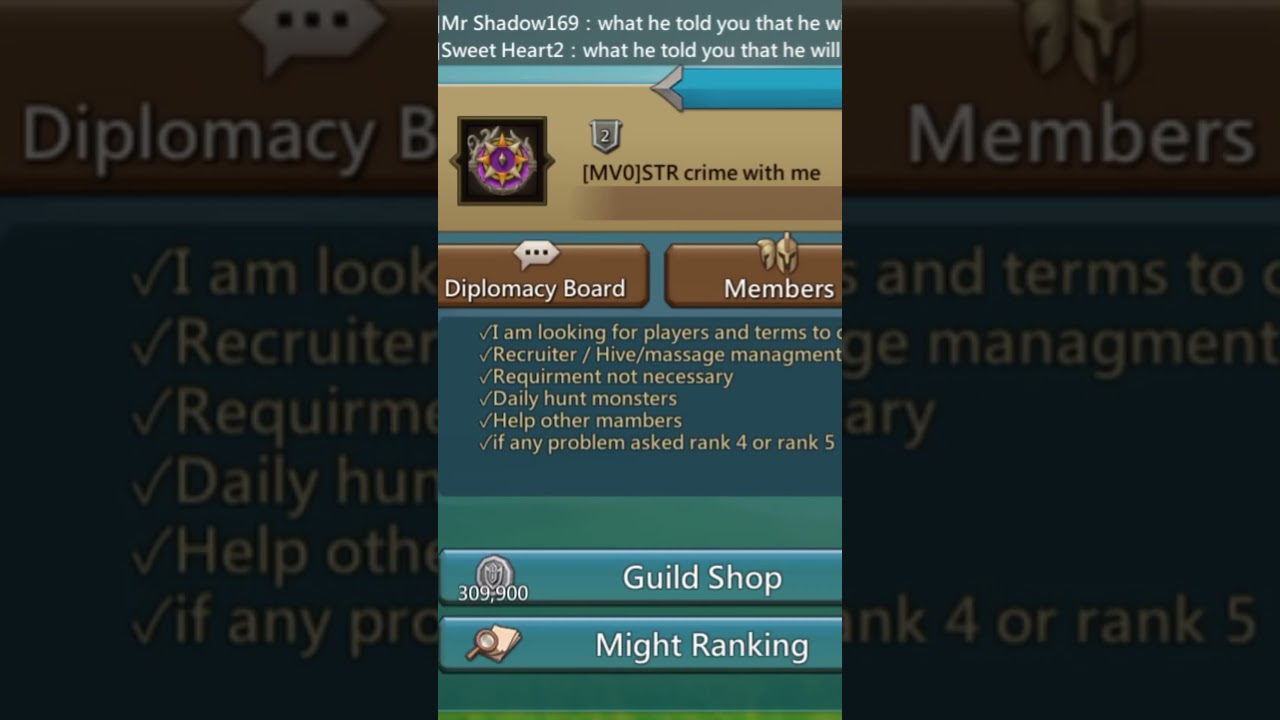 Join new guild MV0 please 🙏